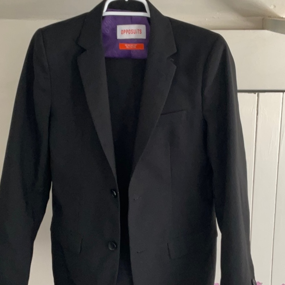 *0pposuits size 16Y black suit